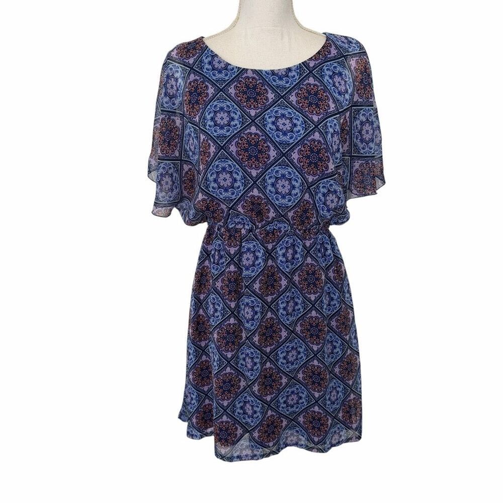 Miami Blue Flowy Dress Size Large